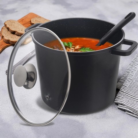 Garnek granitowy ze szklaną pokrywką wysoki GRANDE 7,6 l Garnek granitowy ze szklaną pokrywką wysoki GRANDE 7,6 l
