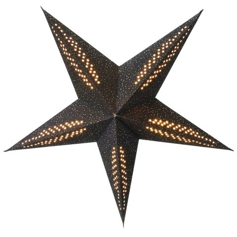 Gwiazda świecąca welurowa czarna wisząca 60 cm Gwiazda świecąca welurowa czarna wisząca 60 cm