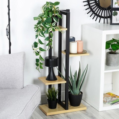 Kwietnik metalowy 4-poziomowy 93 cm Kwietnik metalowy 4-poziomowy 93 cm