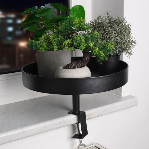 Kwietnik metalowy czarny 36 cm Kwietnik metalowy czarny 36 cm