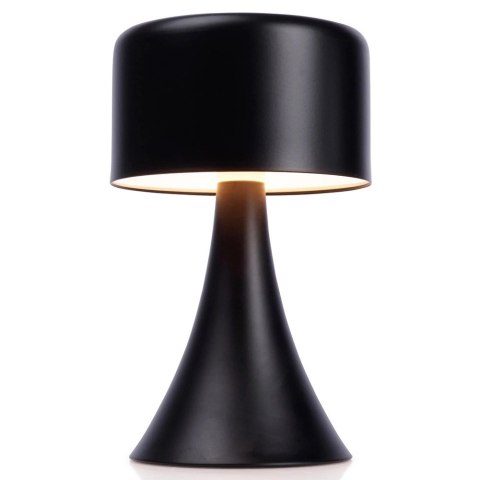 Lampka nocna LED metalowa czarna bezprzewodowa 20,5 cm Lampka nocna LED metalowa czarna bezprzewodowa 20,5 cm