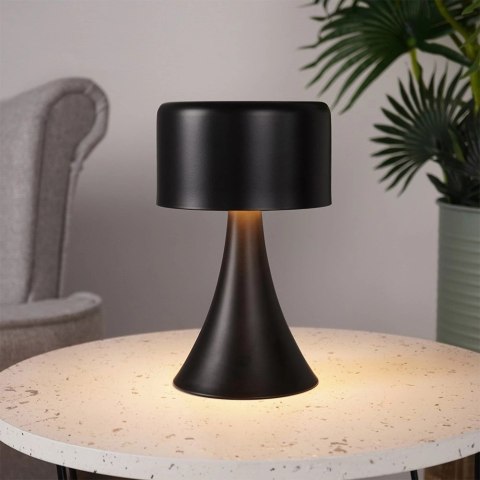 Lampka nocna LED metalowa czarna bezprzewodowa 20,5 cm Lampka nocna LED metalowa czarna bezprzewodowa 20,5 cm