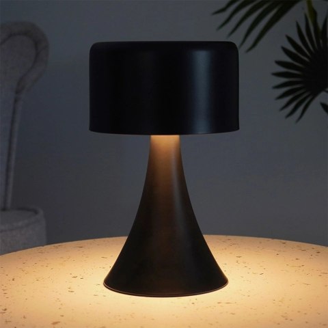 Lampka nocna LED metalowa czarna bezprzewodowa 20,5 cm Lampka nocna LED metalowa czarna bezprzewodowa 20,5 cm
