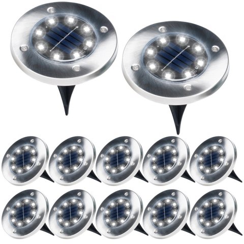 Lampki Ogrodowe Solarne LED Stalowe Wbijane VILDE 11,5 cm 12 szt. Lampki Ogrodowe Solarne LED Stalowe Wbijane VILDE 11,5 cm 12 szt.