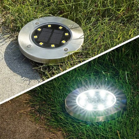 Lampki Ogrodowe Solarne LED Stalowe Wbijane VILDE 11,5 cm 12 szt. Lampki Ogrodowe Solarne LED Stalowe Wbijane VILDE 11,5 cm 12 szt.