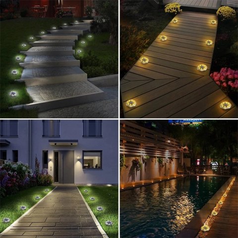 Lampki Ogrodowe Solarne LED Stalowe Wbijane VILDE 11,5 cm 12 szt. Lampki Ogrodowe Solarne LED Stalowe Wbijane VILDE 11,5 cm 12 szt.