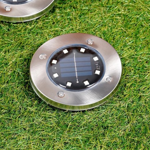 Lampki Ogrodowe Solarne LED Stalowe Wbijane VILDE 11,5 cm 12 szt. Lampki Ogrodowe Solarne LED Stalowe Wbijane VILDE 11,5 cm 12 szt.