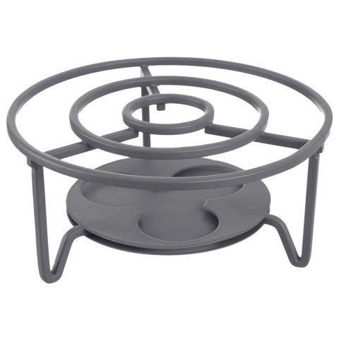 METALOWY PODGRZEWACZ POD DZBANEK TEALIGHT SZARY