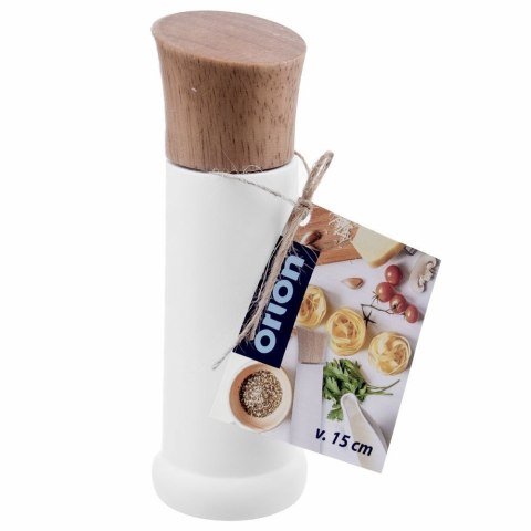 Młynek do mielenia przypraw pieprzu soli ręczny manualny drewniany biały 20 cm Młynek do mielenia przypraw pieprzu soli ręczny manualny drewniany biały 20 cm
