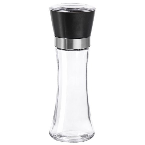 Młynek do mielenia przypraw pieprzu soli szklany ręczny 18,5 cm Młynek do mielenia przypraw pieprzu soli szklany ręczny 18,5 cm