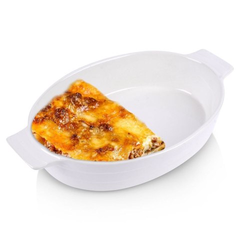 Naczynie żaroodporne ceramiczne białe 31,5x19,5x6 cm Naczynie żaroodporne ceramiczne białe 31,5x19,5x6 cm