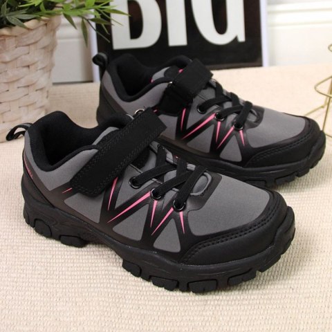 Buty trekkingowe na rzep American Club Jr AM902A szare Buty trekkingowe na rzep American Club Jr AM902A szare