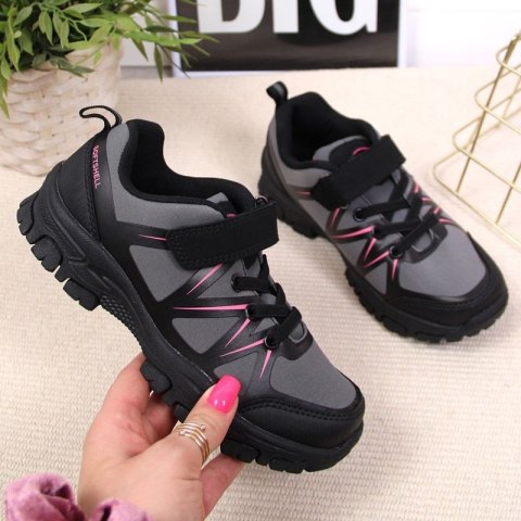 Buty trekkingowe na rzep American Club Jr AM902A szare Buty trekkingowe na rzep American Club Jr AM902A szare