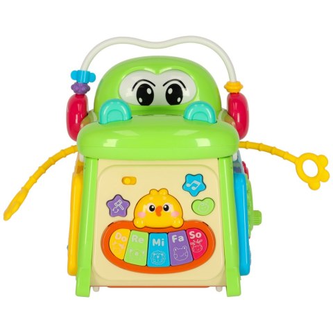 Kostka edukacyjna sorter z pianinkiem krokodyl 4w1 Kostka edukacyjna sorter z pianinkiem krokodyl 4w1