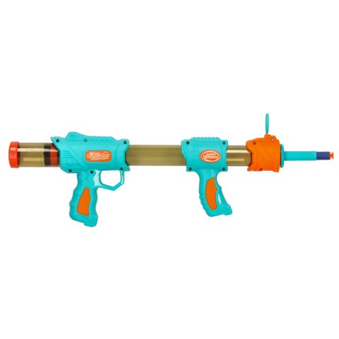 Pistolet na kulki karabin na piankowe naboje solidny dla dzieci gra 2w1 niebieski Pistolet na kulki karabin na piankowe naboje solidny dla dzieci gra 2w1 niebieski