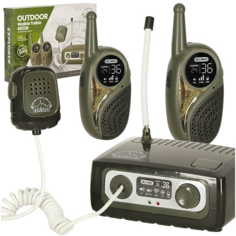Walkie talkie krótkofalówka zestaw z centralą dla dzieci wojskowy zasięg 333 m Walkie talkie krótkofalówka zestaw z centralą dla dzieci wojskowy zasięg 333 m
