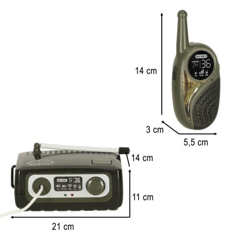 Walkie talkie krótkofalówka zestaw z centralą dla dzieci wojskowy zasięg 333 m Walkie talkie krótkofalówka zestaw z centralą dla dzieci wojskowy zasięg 333 m