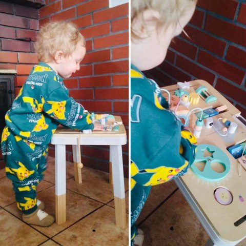 Stolik manipulacyjny LULILO montessori miętowy Stolik manipulacyjny LULILO montessori miętowy