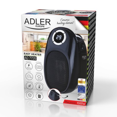 Termowentylator Adler AD 7726 Easy heater grzejnik elektryczny farelka 1500W Termowentylator Adler AD 7726 Easy heater grzejnik elektryczny farelka 1500W