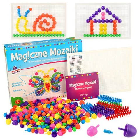 ALEXANDER Magiczne Mozaiki wpinanie guzików 600el. 5+ ALEXANDER Magiczne Mozaiki wpinanie guzików 600el. 5+
