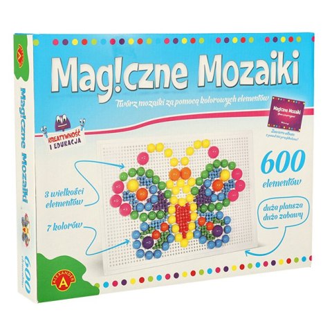 ALEXANDER Magiczne Mozaiki wpinanie guzików 600el. 5+ ALEXANDER Magiczne Mozaiki wpinanie guzików 600el. 5+