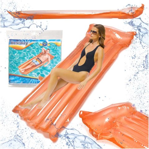 Materac dmuchany plażowy BESTWAY 44013 pomarańczowy Materac dmuchany plażowy BESTWAY 44013 pomarańczowy