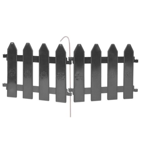 Palisada płotek ogrodowy grafitowy obrzeże border zestaw 10 szt. 200 cm 20x15 cm Palisada płotek ogrodowy grafitowy obrzeże border zestaw 10 szt. 200 cm 20x15 cm