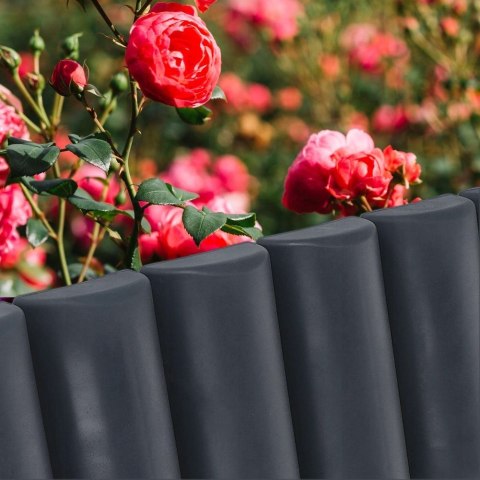 Palisada płotek ogrodowy obrzeże do grządek trawnika grafitowy border zestaw 2,5 m Palisada płotek ogrodowy obrzeże do grządek trawnika grafitowy border zestaw 2,5 m