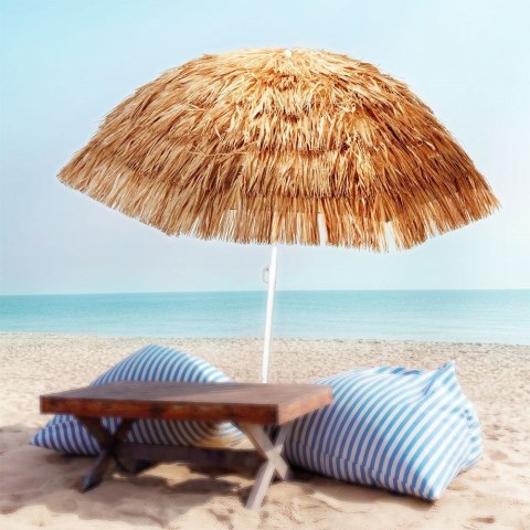 Parasol plażowy ogrodowy hawajski rafia 155 cm Parasol plażowy ogrodowy hawajski rafia 155 cm