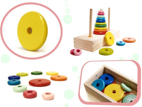Piramida drewniana z podstawą wieża sorter Piramida drewniana z podstawą wieża sorter