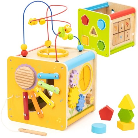 Viga Drewniana Kostka Edukacyjna 5w1 Viga Drewniana Kostka Edukacyjna 5w1
