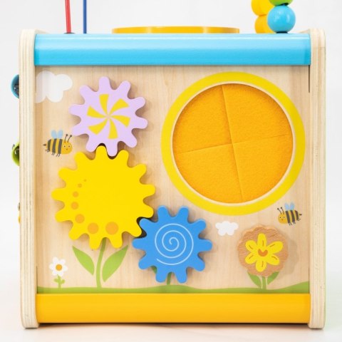 Viga Drewniana Kostka Edukacyjna 5w1 Viga Drewniana Kostka Edukacyjna 5w1