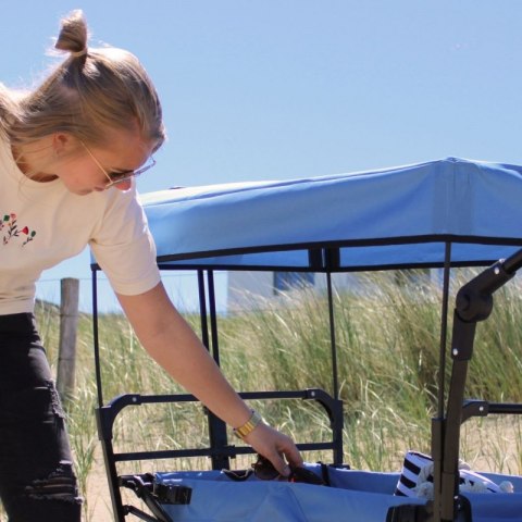 AXI Składany Wózek Plażowy z Dachem Hamulcem i Torbą 80Kg AXI Składany Wózek Plażowy z Dachem Hamulcem i Torbą 80Kg