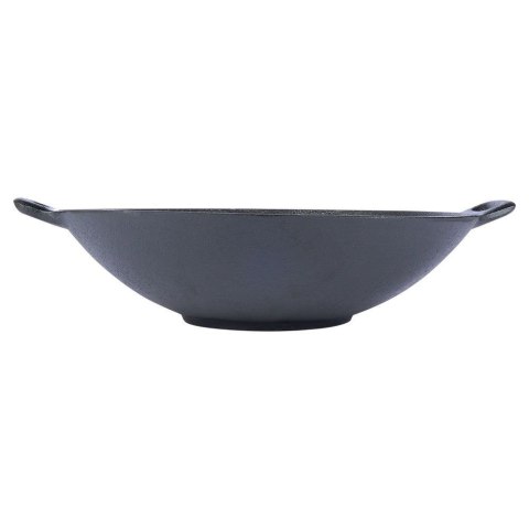 Patelnia żeliwna wok talerz żeliwny z dwoma uchwytami okrągła 30 cm Patelnia żeliwna wok talerz żeliwny z dwoma uchwytami okrągła 30 cm