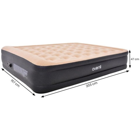 Materac Dmuchany z Pompką Elektryczną do Spania Wysoki AVENLI 203 x 157 cm Materac Dmuchany z Pompką Elektryczną do Spania Wysoki AVENLI 203 x 157 cm