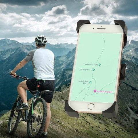Uchwyt rowerowy motocyklowy na telefon czarny C51 stabilny Uchwyt rowerowy motocyklowy na telefon czarny C51 stabilny