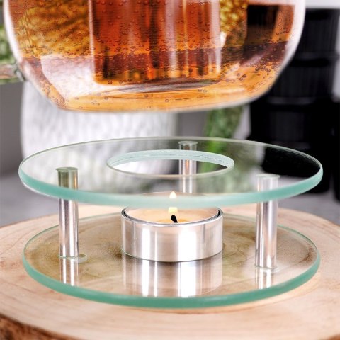 Podgrzewacz na tealight pod dzbanek fondue szklany 12,5 cm Podgrzewacz na tealight pod dzbanek fondue szklany 12,5 cm