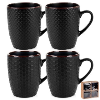 Ceramiczne Kubki do Kawy Herbaty Ceramiczne Dekoracyjne VILDE 400 ml 4 szt.