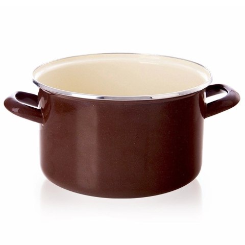 Garnek Emaliowany Brązowy Indukcja Gaz Solidny ORION 20 cm 3 L Garnek Emaliowany Brązowy Indukcja Gaz Solidny ORION 20 cm 3 L