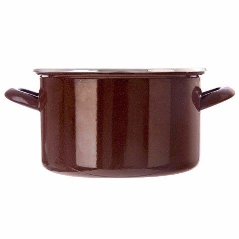 Garnek Emaliowany Brązowy Indukcja Gaz Solidny ORION 20 cm 3 L Garnek Emaliowany Brązowy Indukcja Gaz Solidny ORION 20 cm 3 L