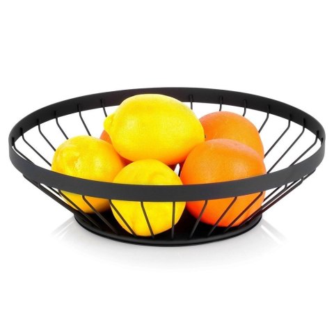 Koszyk na Owoce Warzywa Metalowy Czarny Ozdobny NAVA 28 cm Koszyk na Owoce Warzywa Metalowy Czarny Ozdobny NAVA 28 cm