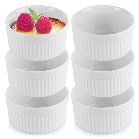 Miseczki do Zapiekania Pieczenia Ceramiczne Białe VILDE 260 ml 6 szt. Miseczki do Zapiekania Pieczenia Ceramiczne Białe VILDE 260 ml 6 szt.