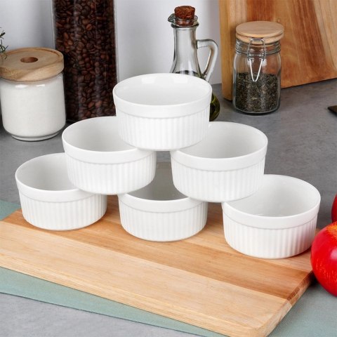 Miseczki do Zapiekania Pieczenia Ceramiczne Białe VILDE 260 ml 6 szt. Miseczki do Zapiekania Pieczenia Ceramiczne Białe VILDE 260 ml 6 szt.