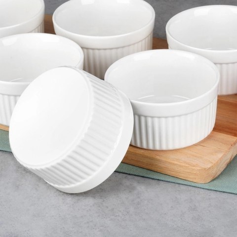 Miseczki do Zapiekania Pieczenia Ceramiczne Białe VILDE 260 ml 6 szt. Miseczki do Zapiekania Pieczenia Ceramiczne Białe VILDE 260 ml 6 szt.