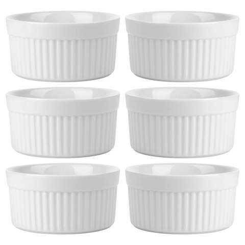Miseczki do Zapiekania Pieczenia Ceramiczne Białe VILDE 260 ml 6 szt. Miseczki do Zapiekania Pieczenia Ceramiczne Białe VILDE 260 ml 6 szt.