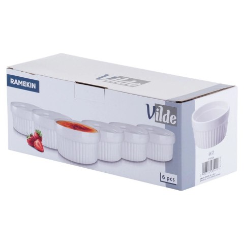 Miseczki do Zapiekania Pieczenia Ceramiczne Białe VILDE 260 ml 6 szt. Miseczki do Zapiekania Pieczenia Ceramiczne Białe VILDE 260 ml 6 szt.