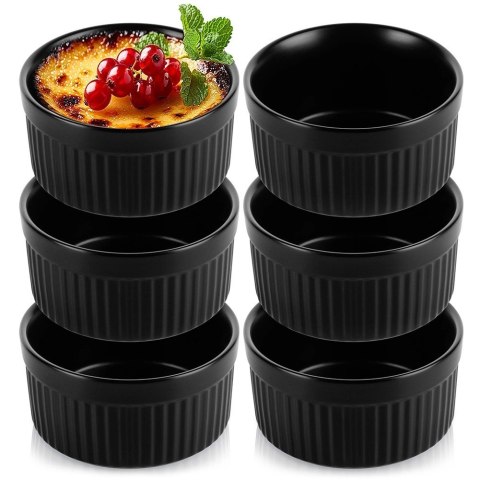 Miseczki do Zapiekania Pieczenia Ceramiczne Czarne VILDE 260 ml 6 szt. Miseczki do Zapiekania Pieczenia Ceramiczne Czarne VILDE 260 ml 6 szt.