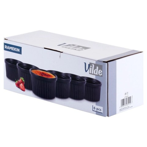 Miseczki do Zapiekania Pieczenia Ceramiczne Czarne VILDE 260 ml 6 szt. Miseczki do Zapiekania Pieczenia Ceramiczne Czarne VILDE 260 ml 6 szt.