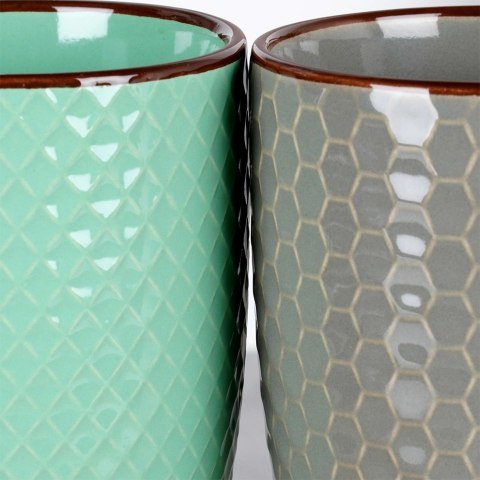 Zestaw Kubki Ceramiczne do Kawy Herbaty Dekoracyjne VILDE 400 ml 4 szt. Zestaw Kubki Ceramiczne do Kawy Herbaty Dekoracyjne VILDE 400 ml 4 szt.