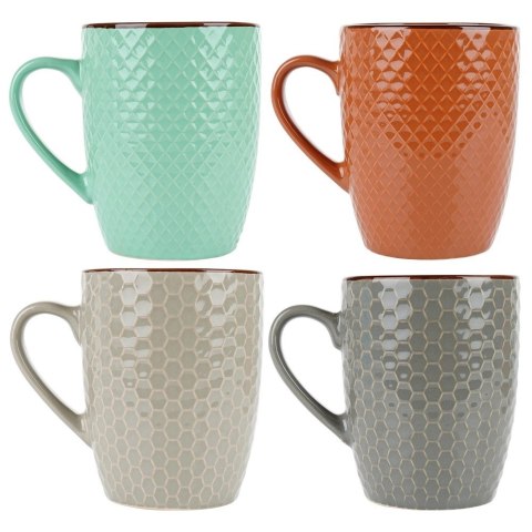 Zestaw Kubki Ceramiczne do Kawy Herbaty Dekoracyjne VILDE 400 ml 4 szt. Zestaw Kubki Ceramiczne do Kawy Herbaty Dekoracyjne VILDE 400 ml 4 szt.